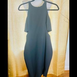 Elizabeth and James black dress with cutouts.